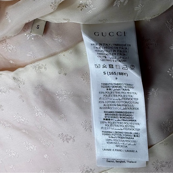 NEW RTW Gucci Pink Orange Embroidered Bunny Rabbit Logo Pique Shirt Jacket Sz S - Picture 10 of 16